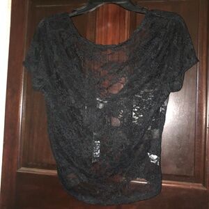Black lace top